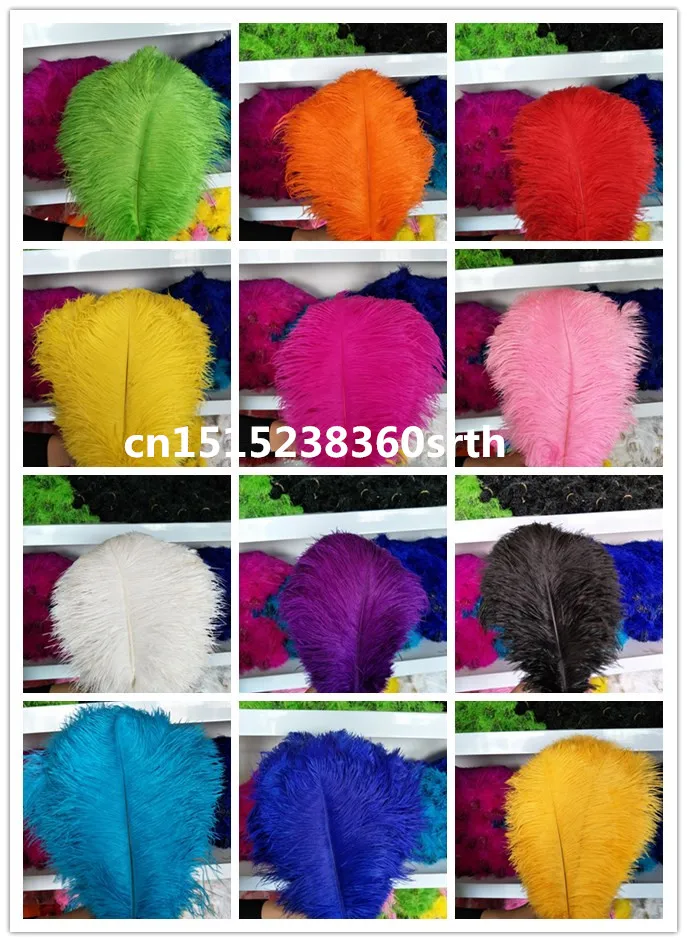 Wholesale 100pcs high Quality natural ostrich feather 10-12inch/25-30cm Wedding decoration stage performance Clothing accessorie