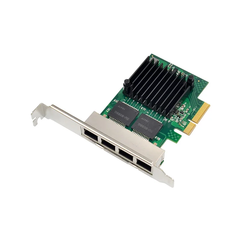 

350T4 PCI-E X4 Quad Port 10/100/1000Mbps Gigabit Ethernet Network Card Server Adapter 4 Port LAN I350-T4 NIC Intel NHI350AM4