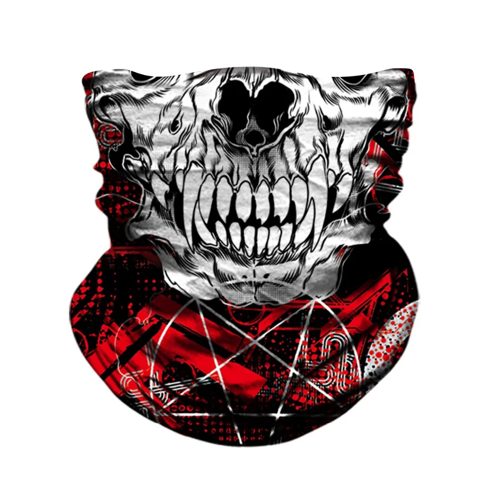 BJMOTO Motorcycle Balaclava Face Mask Shield Skull Ghost Masks Ski Scary Moto Helmet Maska Anti-UV Windproof Scarf Bandana