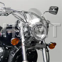 New Dark Tint For Harley Sportster 38-45mm Motorcycle bike Universal Windscreen Windshield FM