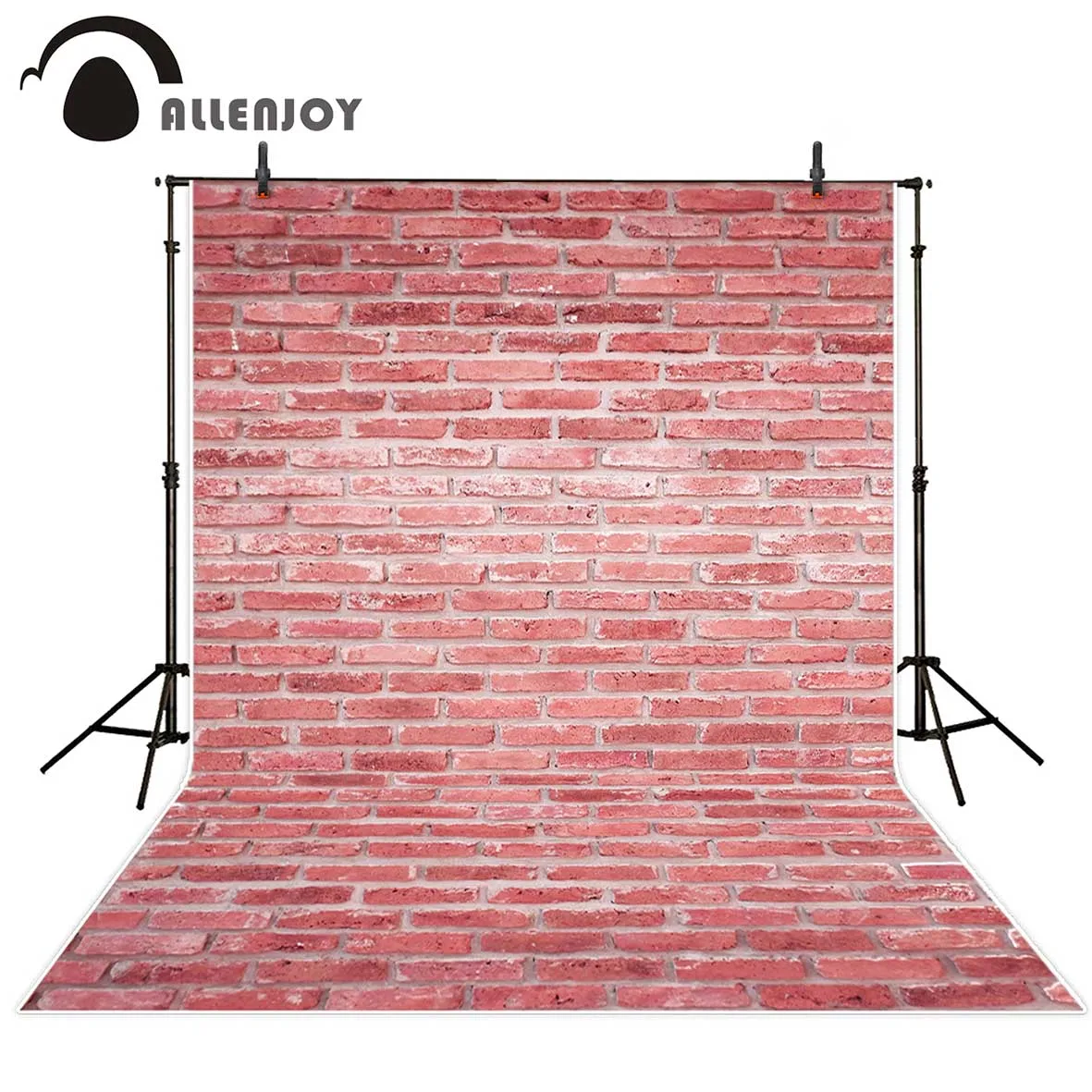 Allenjoy Vinyl material photography Red drift grey Retro Classic Brick Wall Photographic background for study Photo background