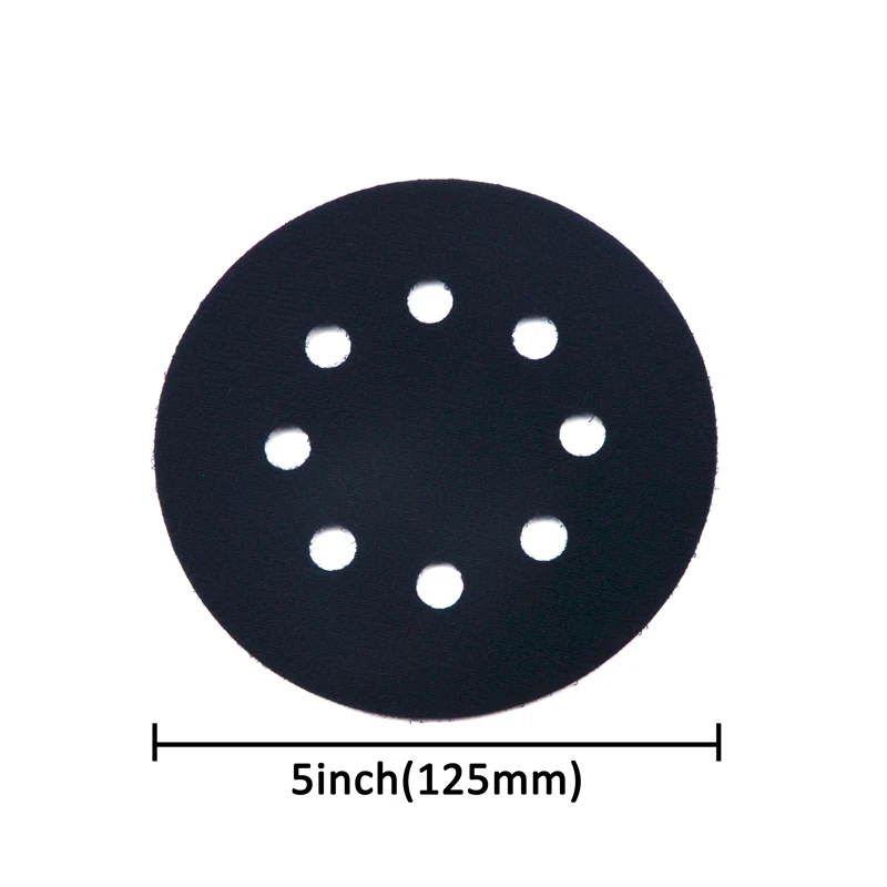 POLIWELL 2 CÁI 125 mm 8 Lỗ Siêu mỏng Bảo Vệ Bề Mặt Giao Diện Miếng Lót cho Móc và Vòng Chà Nhám Đĩa bột thông tắc đường Nhám Miếng Lót