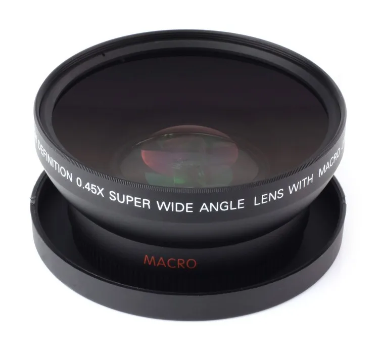 Camera Wide Angle Lens 62mm 0.45x 0.43X  Macro Conversion Fisheye Lente 82mm Front Thread For Canon Nikon Pentax Sony DSLR