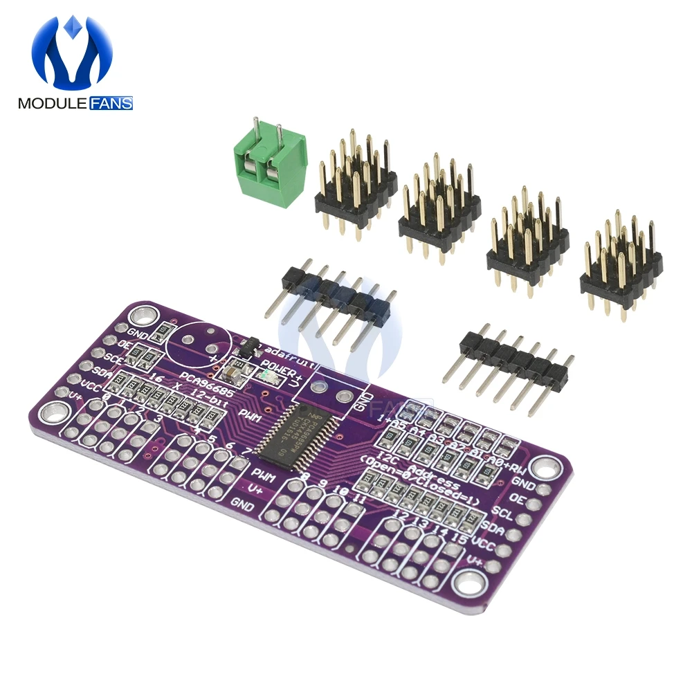 PCA9685 16 Channel Way 12 bit PWM Servo Drive Driver 1.6 KHz PWM Servo drive module For Raspberry Pi Shield Board