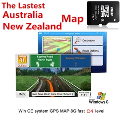 8GB Micro SD Map Card Australia New Zealand Map for WCE System Car Auto GPS Navigation