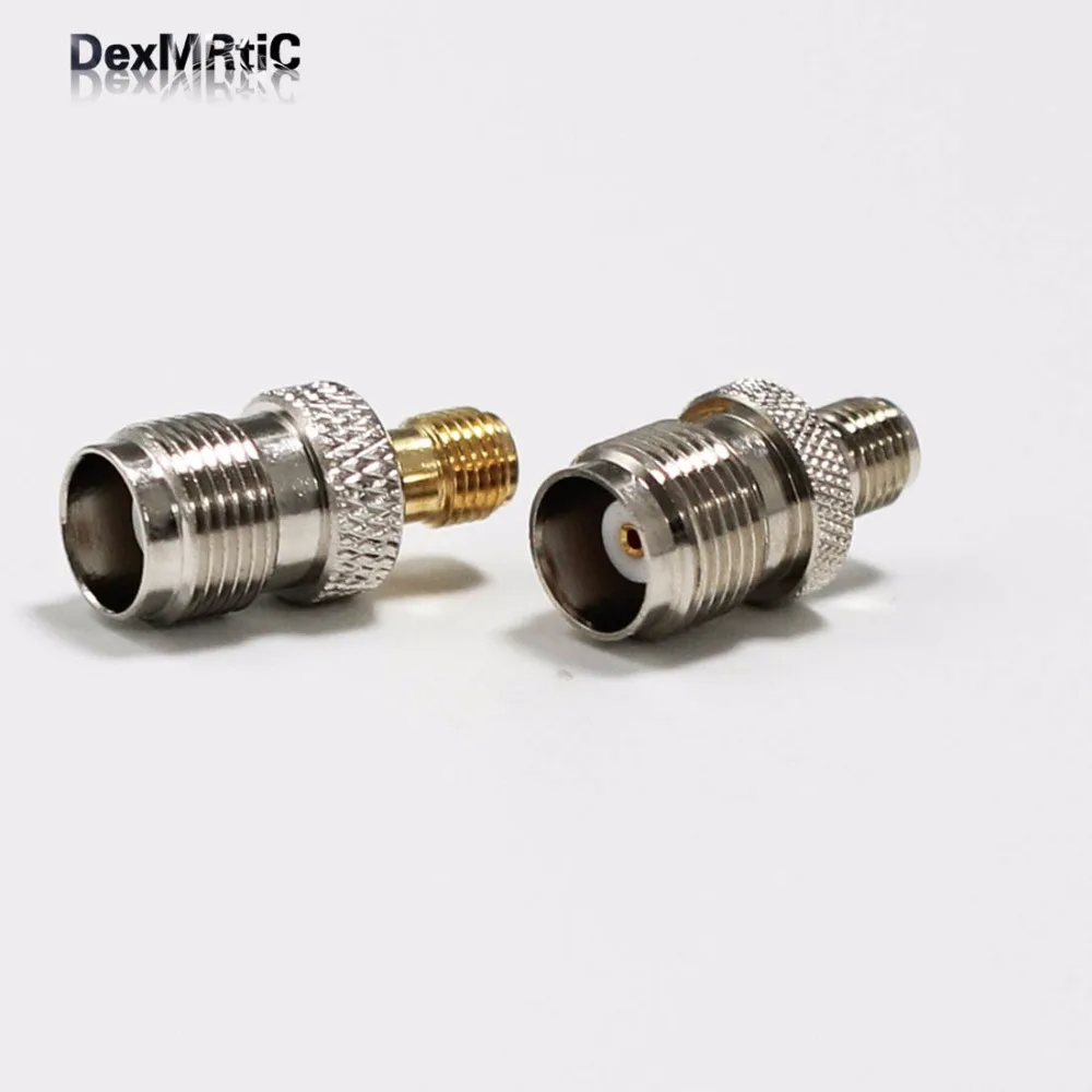 1 unidad TNC hembra Jack switch SMA hembra Jack RF adaptador coaxial convertidor recto niquelado para router WIFI