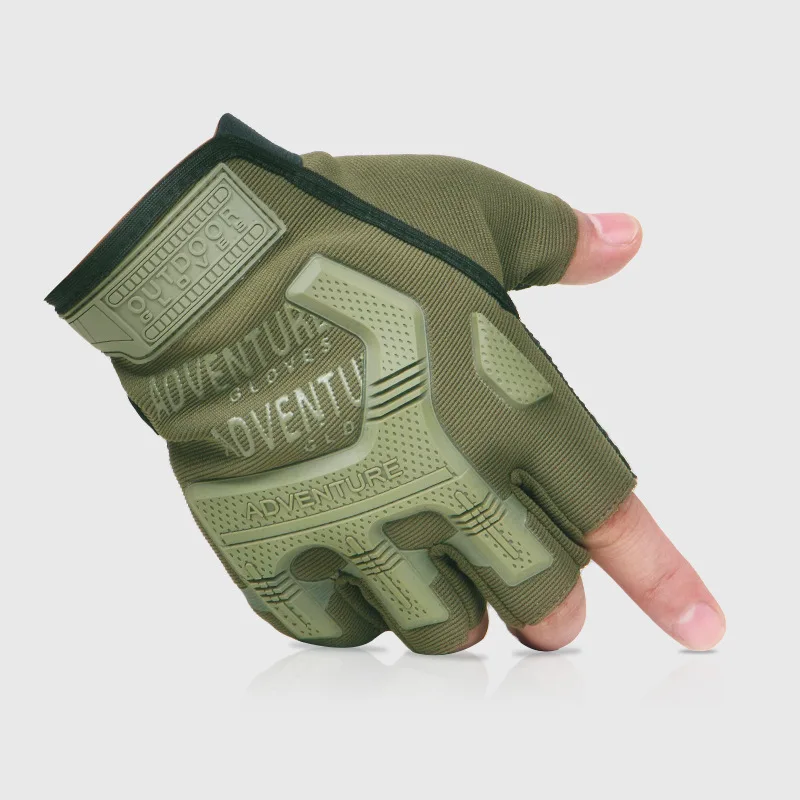 Guantes tácticos militares de medio dedo para hombres y mujeres, Guantes suaves sin dedos para deportes al aire libre, entrenamiento de gimnasio,