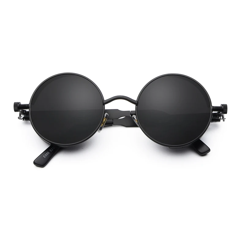 Kachawoo retro steampunk round sunglasses for men gift women red lens metal frame round sun glasses steampunk accessories