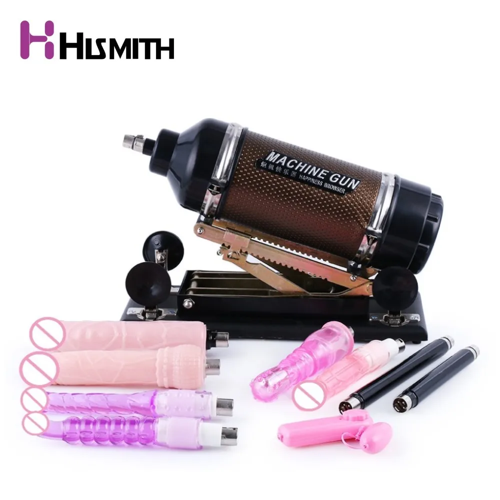 

Hismith Golden Powerful Sex Machine Gun Automatic Retractable Dildo machine Thrusting pumping gun For Couples sex products