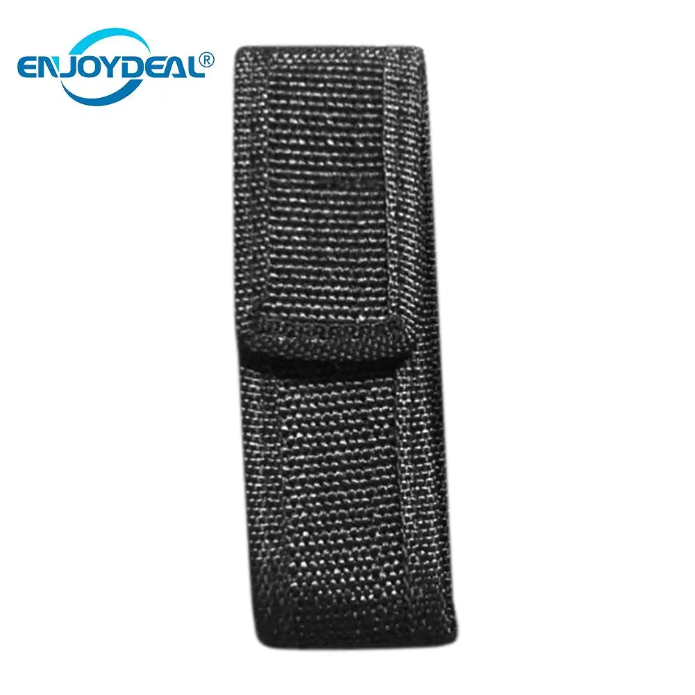 1Pc 12cm Nylon Flashlight Holster Pouch Adhesive Belt Holder Case for LED Torch Camping Hiking Holster