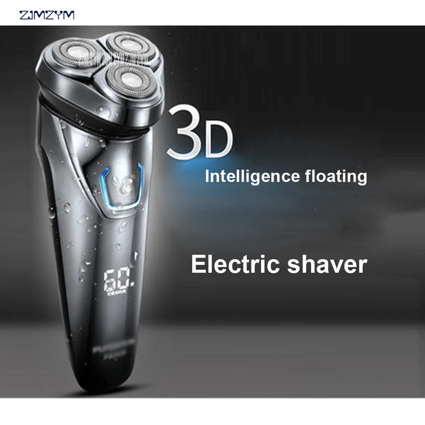 

100-240V Rechargeable Electric Shaver 3D Triple Floating Blade Heads Shaving Razors Face Care Men Beard Trimmer Barber FS339