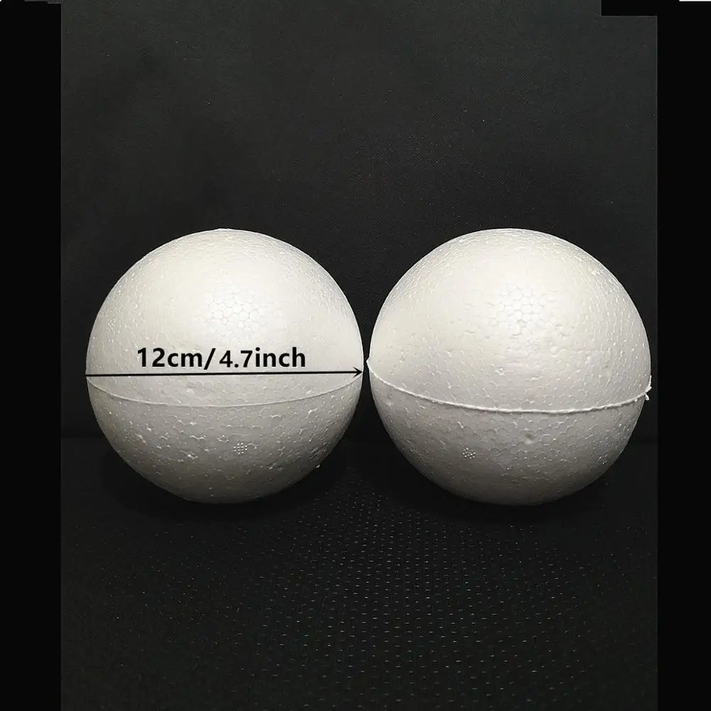 1/2/3/4/5/6/7/10/12/15/18/20/25/30cm Modelling White Polystyrene Styrofoam Foam Craft Balls For DIY Wedding Party Decoration