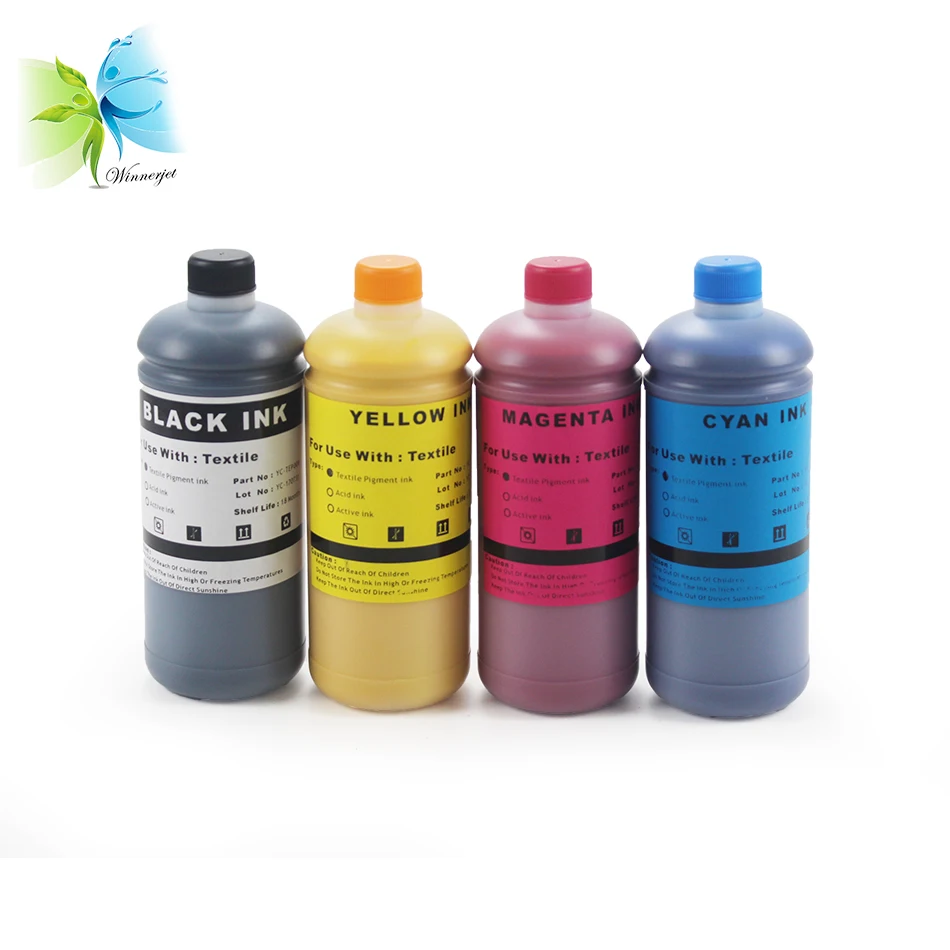 Winnerjet 1000ML/bottle DTG Textile ink for Epson 4800 dx5 printhead textile pigment ink