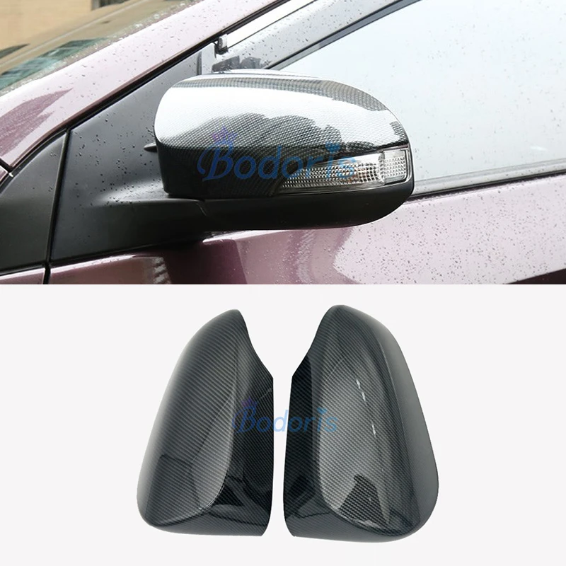 

Accessories For Toyota Yaris 2012 2013 2014 Carbon Fiber Color Car Styling Door Mirror Cover Frame Panel Overlay Tirm