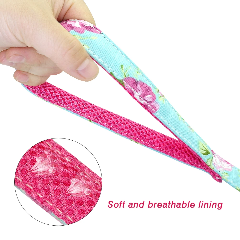 Pet Dog Leash Nylon Print Dog Leashes Rope Small Medium Lead for Dogs Cat Puppy 120cm Soft Breathable Chihuahua Walking Leads