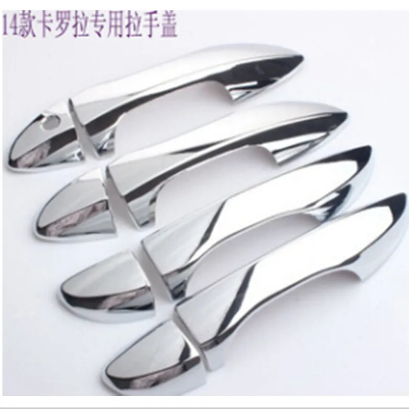 Car cover door handle cover trim for toyota corolla  2014 2015 2016 with a key hole abs chrome 8pcs per set FT-CRL1314-LSG01