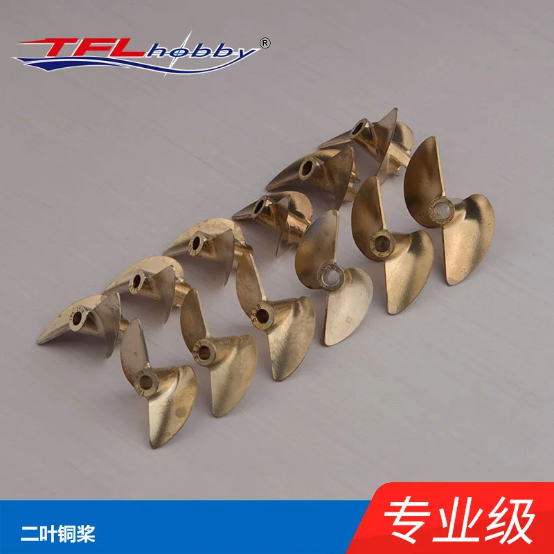 TFL Genuine Parts! TFL Professional 2 Blade CW & CCW 3.18mm/4mm/4.76mm aperture 1.9 pitch Copper Propeller for RC boat