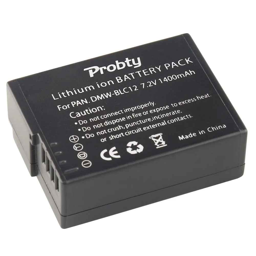 Probty 2pcs DMW BLC12 DMW BLC12pp BLC12E BP-DC12 Battery for Panasonic DMC GH2 G7 G6 G5 DMC-GH2 V-LUX4 FZ200 FZ1000 FZ2500