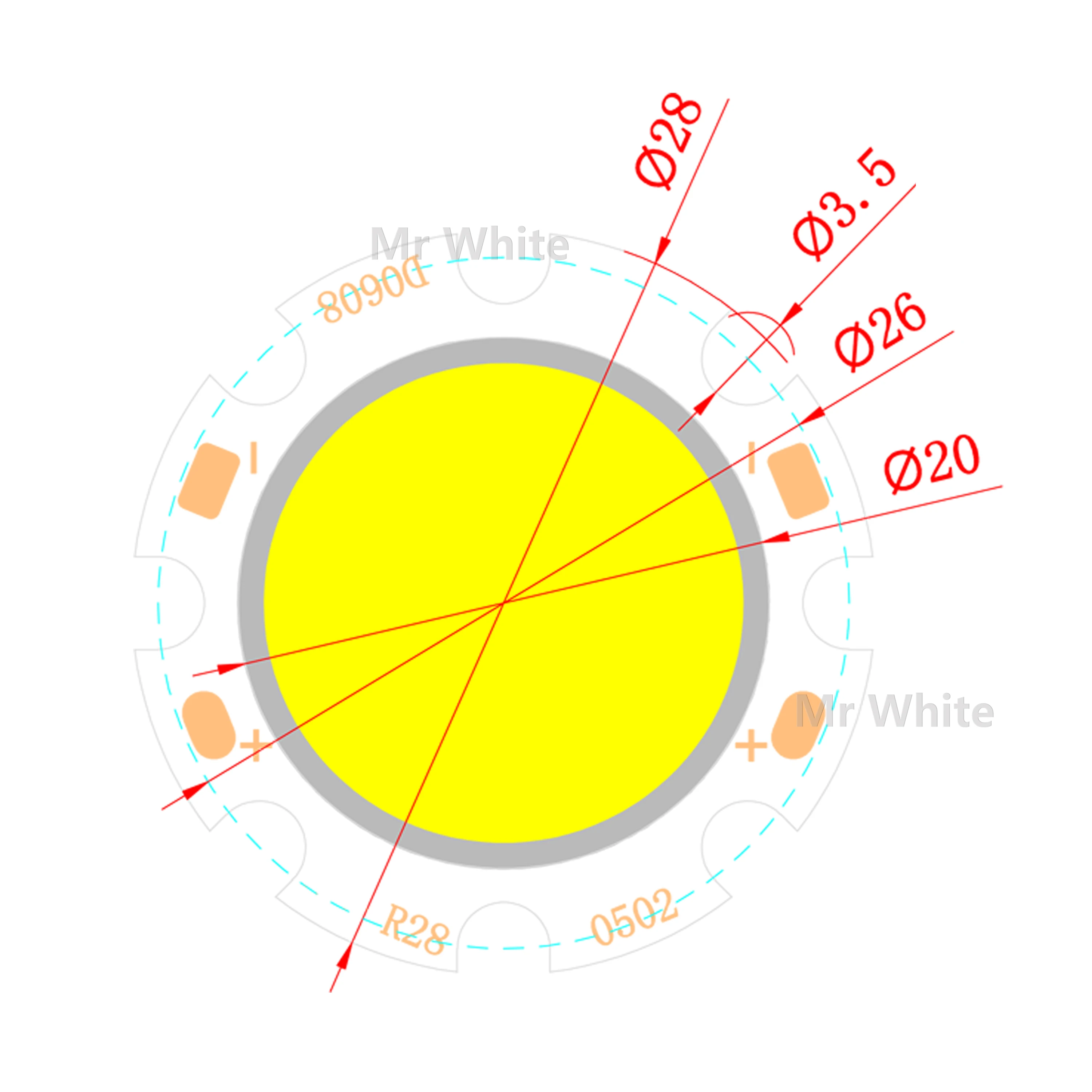 factory sale 28mm 20mm round LED COB Light Source Module warm nature white 3W 5W 7W 10W 12W lamp flip chips for spotlight