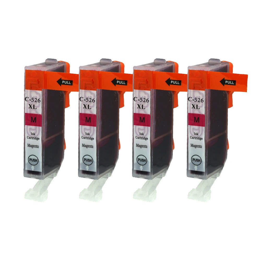 4PK CLI-526 Magenta M Ink Cartrdiges For Canon IX6500 IX6550 MX882 MX885 MX895 IP4800 IP4850 IP4900 IP4950 IP6500 IP6550 MG5100