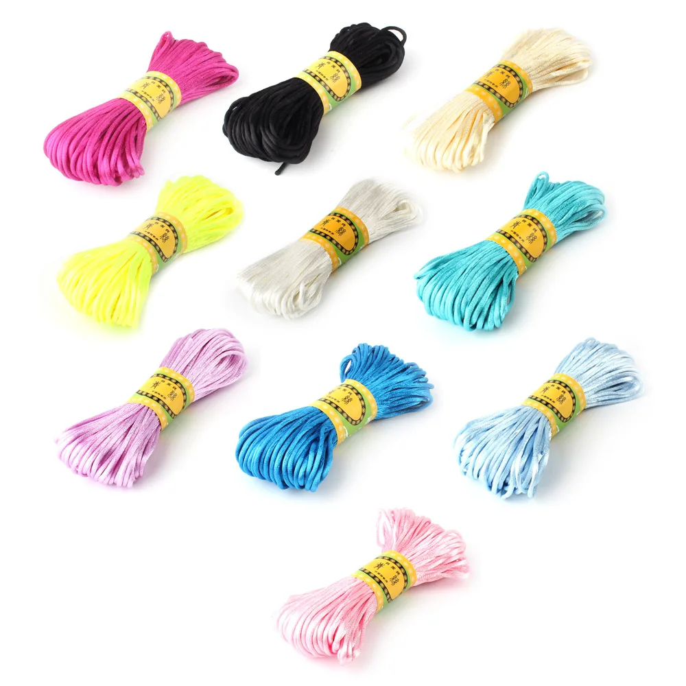 20 metre 2.5mm boyutu kordon DIY dize kordon naylon halat aksesuar ve bulgular bebek silikon diş çıkarma boncuk kolye takı kordon