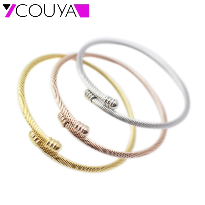 3 Colors Cable Bracelets Fashion Charms Infinity Adjustable Cable Wire Rope Bangles Cuff Bracelets & Bangles Jewelry For Women