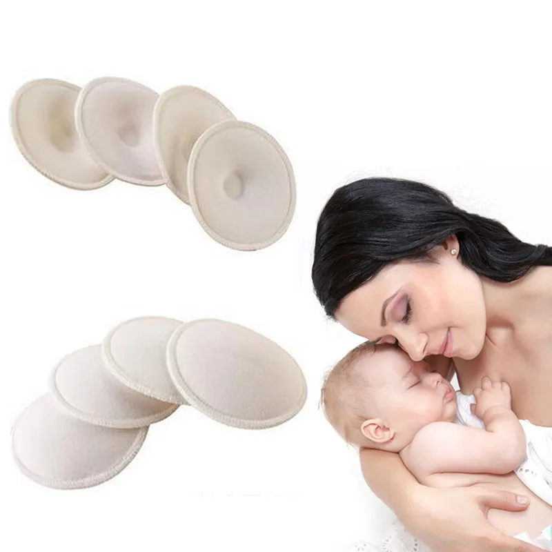 4 Pcs Skin-friendly Breast Pads Anti-overflow Nursing Pad Breastfeeding Absorbency Mom Prenatal Postnatal Supplies