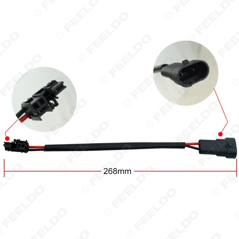 

FEELDO 1Pc Power Wire Adapter Cable For DENSO(Koito) D4S/D4R OEM Xenon HID Retrofit Ballast To 9005(HB3)/9006(HB4) Socket #1962