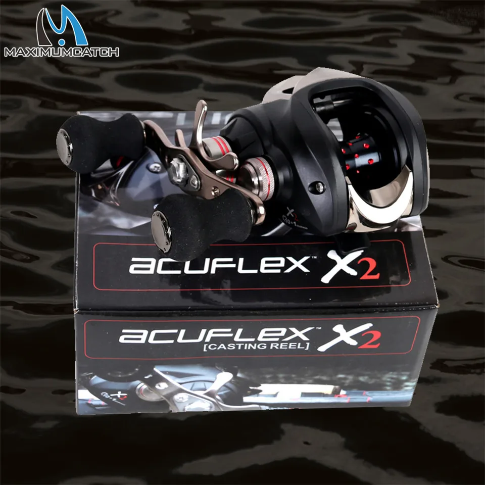 Maximumcatch Acuflex Baitcasting Reel 10+1 BB 7.0:1 8KG Max Drag Ultra Light Centrifugal Brake System Fishing Reel