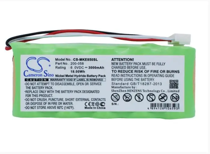 Cameron Sino 3000mAh battery for GE Magna-Mike 8500 200-058 	Equipment, Survey Battery