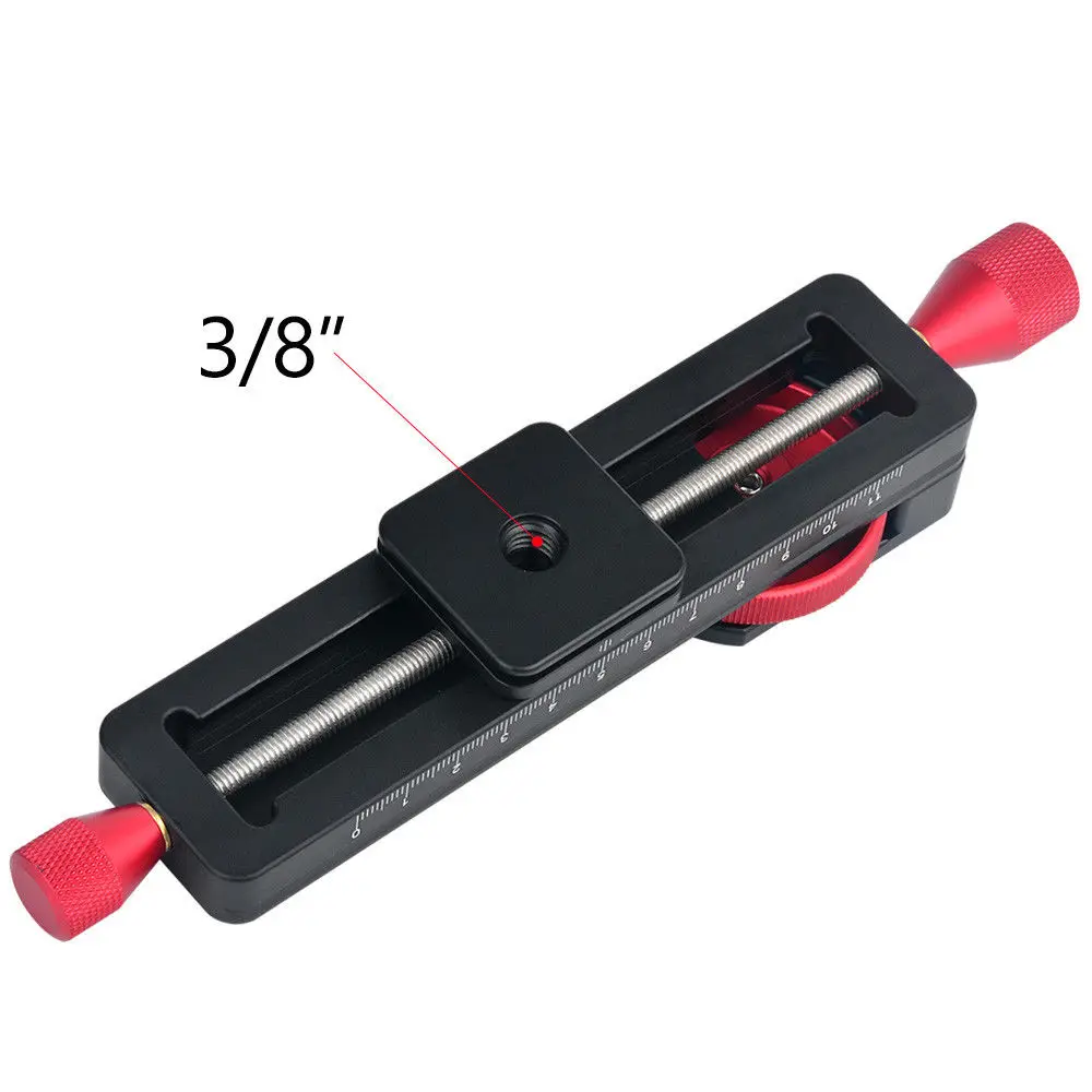 W-160 38 مللي متر ماكرو التركيز السكك الحديدية المنزلق جبل لكاميرا DSLR Arca-السويسرية ترايبود رئيس 1/4 "3/8" المسمار