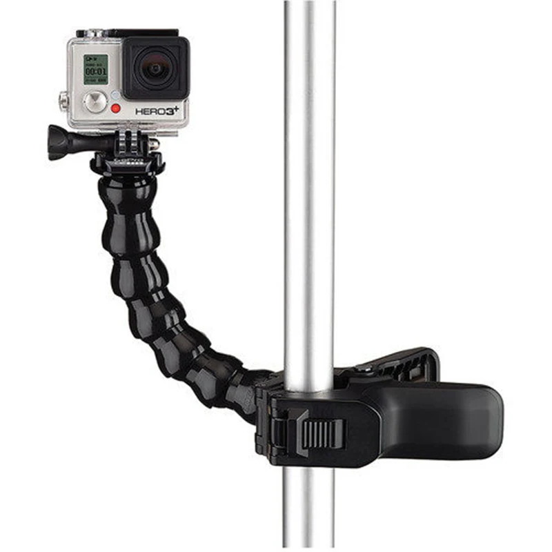 Flexible Gooseneck Monopod with Clamp Holder for Gopro Hero Sjcam Cameras Tripod Selfie Stick for Iphone Xiaomi Mobile Phone