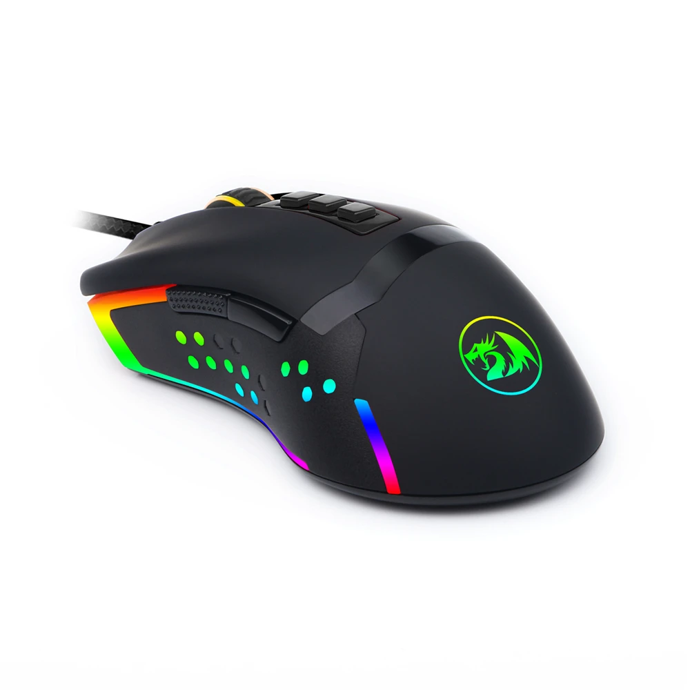 Imagem -05 - Redragon M712 Rgb Gaming Mouse Wired 10000 dp Rgb Led Retroiluminado Mmo pc Gaming Mouse Ambidextro Macro Programável Computador Ratos