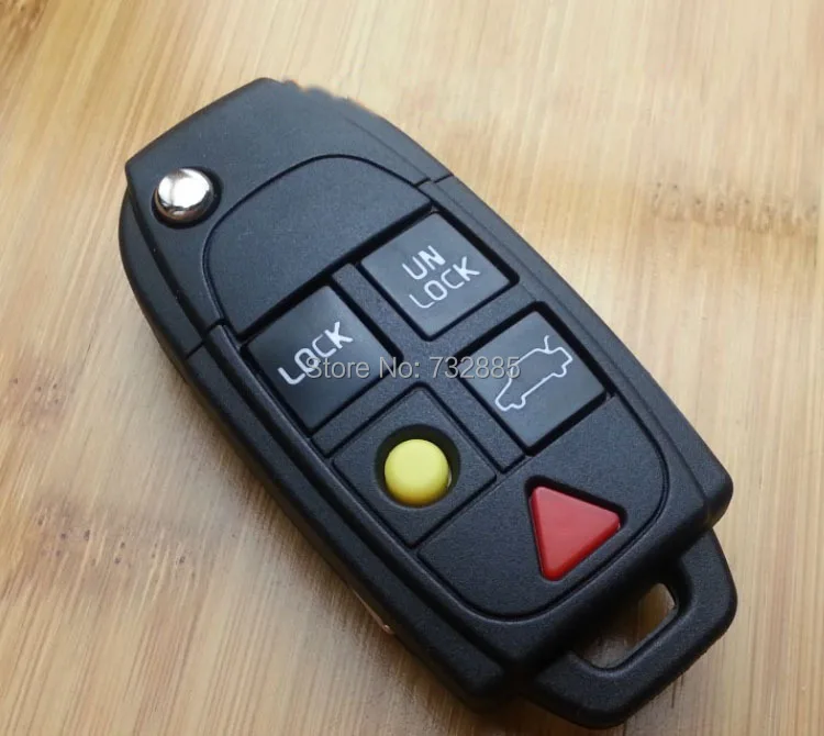 

Remote Folding Flip Fob Key Case Shell 5 Buttons for Volvo C30 C70 S40 S80 V50 V70 Xc90 Xc70 Xc60