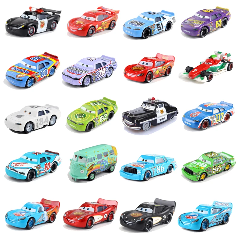 Disney Pixar Cars 2 3 Jackson Storm Mater 1:55 Diecast Metal Alloy Model Cars 3 Christmas Gift Toys For Childrens