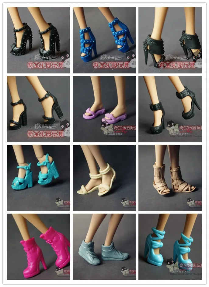 doll shoes Fashion nice Children american Girls Gift pullip Doll Accessories lot shoes Princess sexy casual For Barbie Doll 174