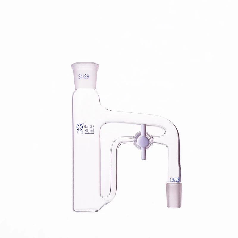 

Continuous liquid-liquid extractor,Capacity 60ml,Female 24/29,Male 19/26,Description liquid-liquid extractor,PTFE switch valve