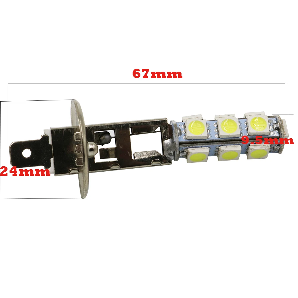 YSY 10PCS H1 H3 5050 13SMD LED DC12V 24V Auto Car Fog Light Lamp LED Bulbs  Super Bright White 7500k car-styling 160LM