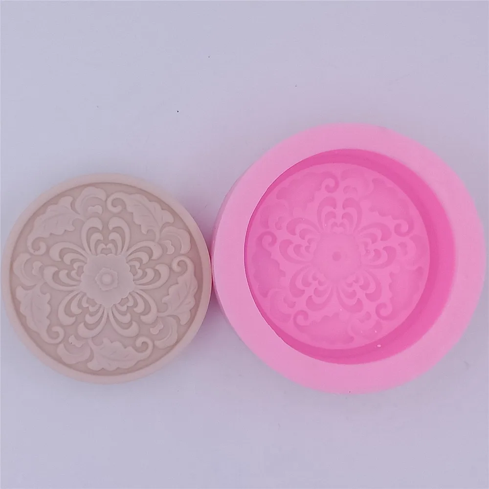 Classical Natural Soap Mold Mould Round Silicone Mold for Handmade Soap Scented Candle Wax Melt Molds