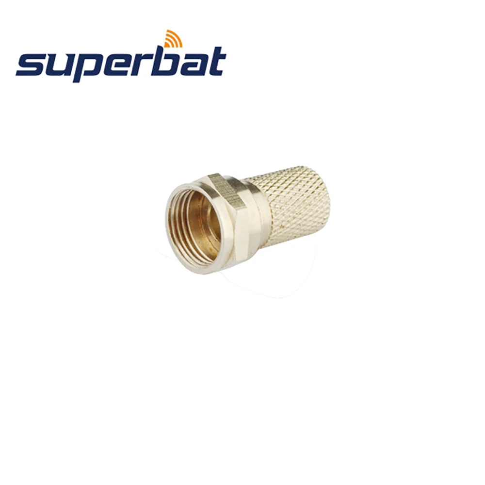 Superbat F twist-on Male Solder Straight RF Coaxial Connector for 50-5 Cable