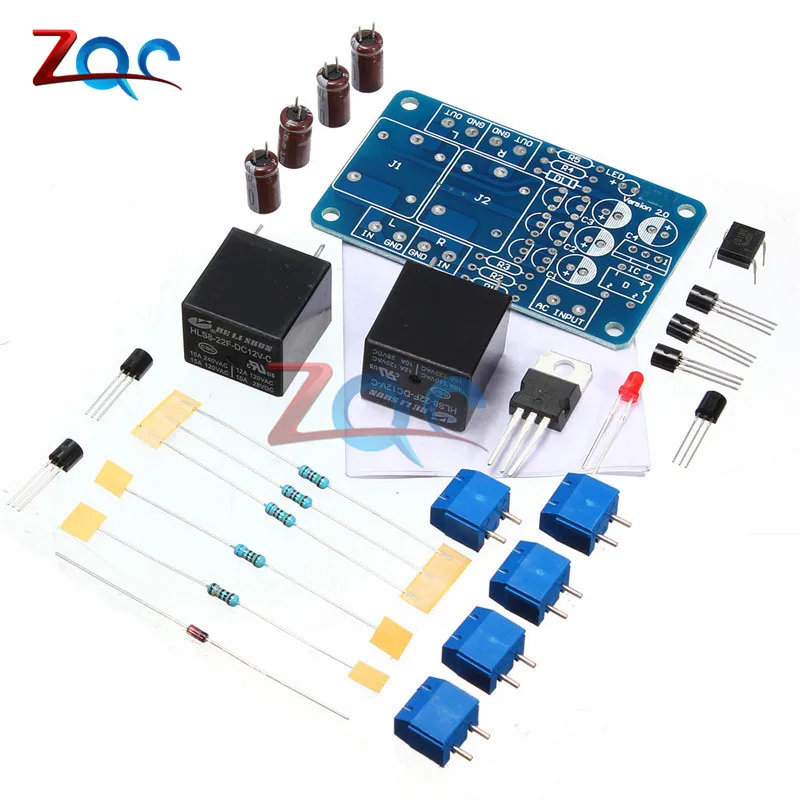 DIY Components Kit For Home Stereo Audio Amplifier Component Boot Delay for DC Protect Speaker for Protection Board