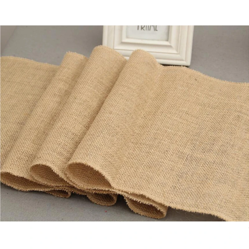 275cm*30cm Vintage Jute Burlaps Roll for Wedding Decoration in Table Runner Party Chair Sashes Home Decoration