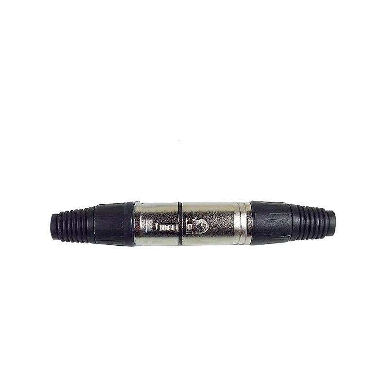 Conector de cabo de microfone XLR-3-F/M fêmea/masculino MIC Jack Plug Conector de microfone de áudio Conector de cabo de microfone preto