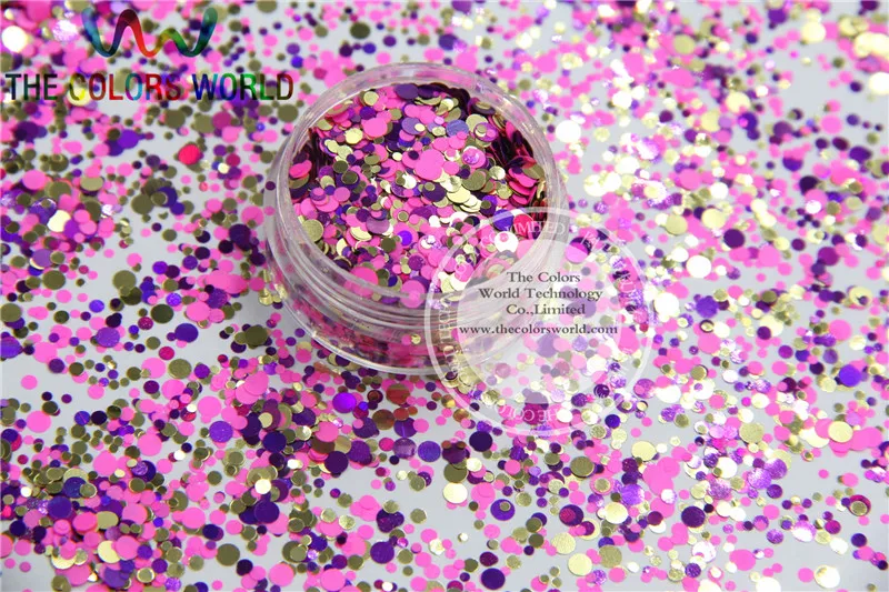 RNM-153  Mix  Colors round dot  shape  for Nail PolishAcrylic, DIY supplies