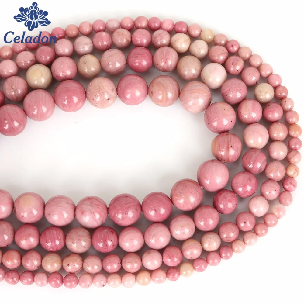 Natural Stone 4/6/8/10mm 15'' Rhodochrosite Beads Hole 1mm Beads For Necklace&Bracelet DIY Needlework Jewelry Craft Making