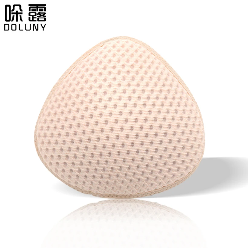 Fake Breast Prosthesis 80g Lightweight Breathable Grass Seed Mastectomy Triangle Breast Forms instead of Silicone Breast