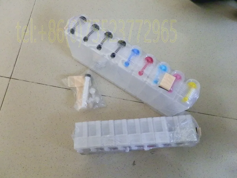 for  DX5 Printer parts ink cartridges SureColor SC-P600 CISS with Permanent Chip--9 Cartridges(30ml), 9 Bottles(100ml)