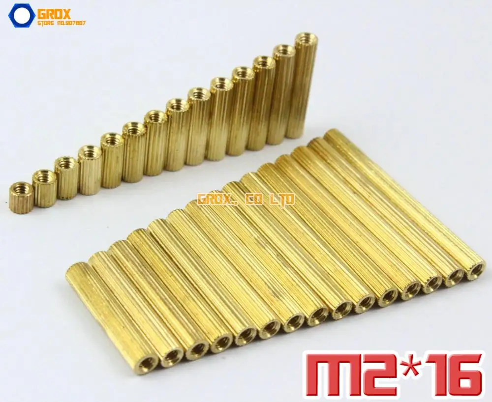 200 Pieces Brass M2 x 16mm Female PCB Motherboard Standoff Spacer