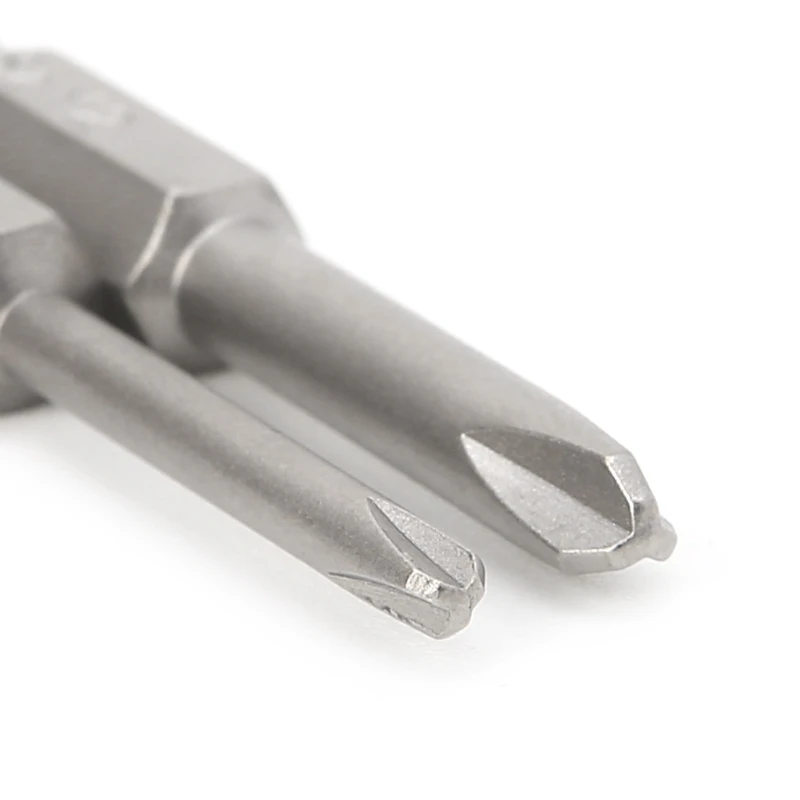 2 pz/set 50mm magnetici 1/4 ''punte del cacciavite della testa di punta di Y della tri-ala dello stelo esagonale