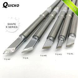 5pcs K series T12-K T12-KU T12-KF T12-KL T12-KR Solder Iron Tips for Soldering Rework Station FX-951 FX-952